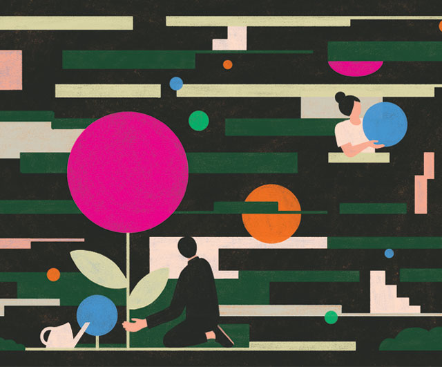 Illustration of SAM’s new direction to collaborate with its constituents for a better future through art.